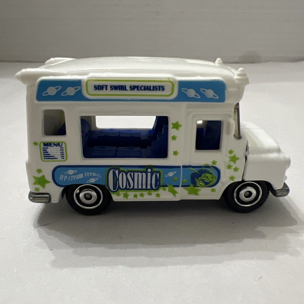 MATCHBOX 2008 ICE CREAM VAN - COSMIC White Blue Green